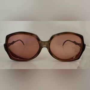 Vintage Da Vinci Roma sunglasses tortoiseshell pink silver large grandma Ivonne